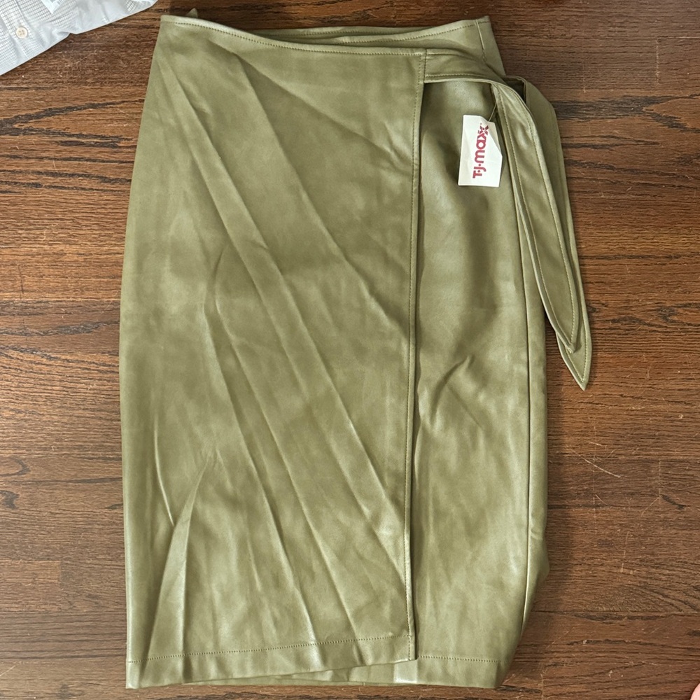 7 For All Mankind Olive Midi Skirt